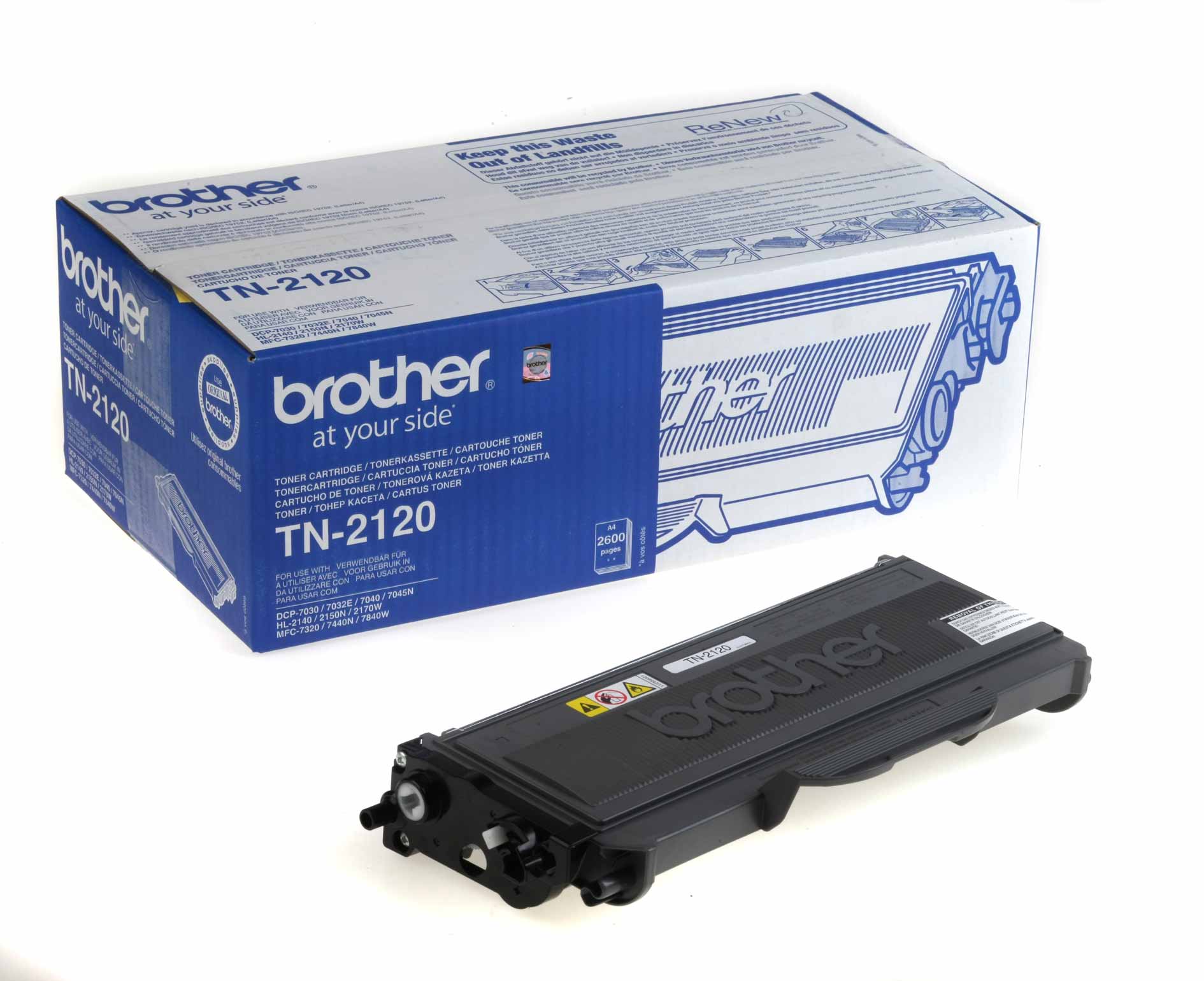 Original Brother TN-2120 High Yield Black Toner Cartridge