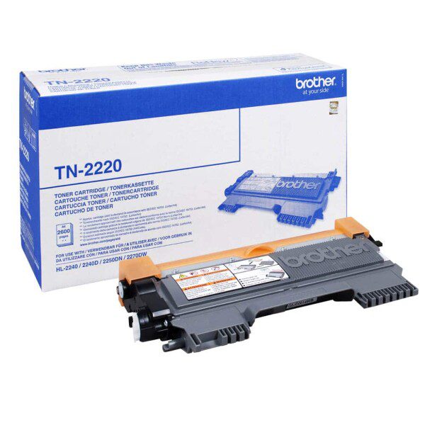 Original Brother TN-2220 High Yield Black Toner Cartridge Twin Pack