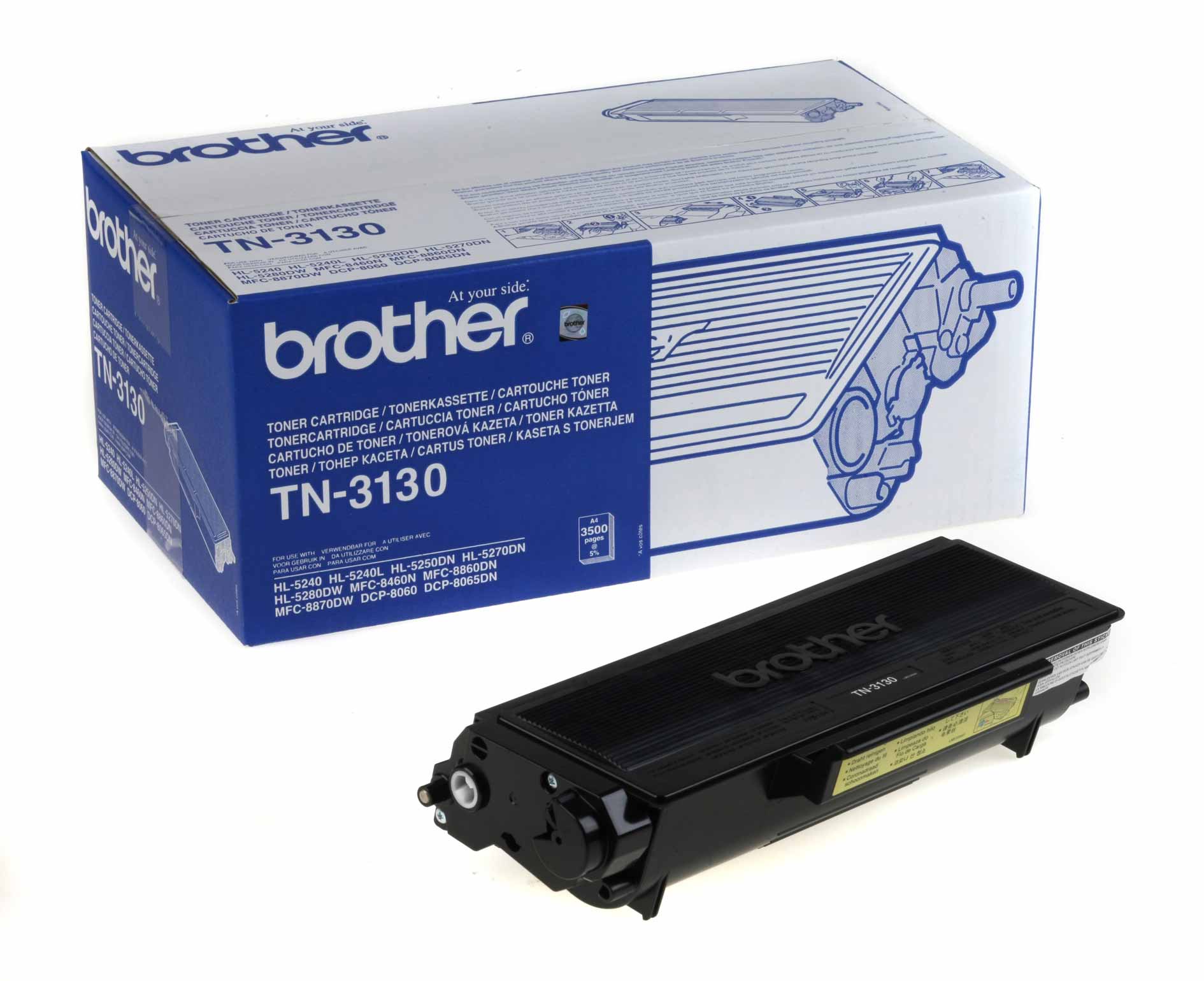 Original Brother TN-3130 Standard Yield Black Toner Cartridge
