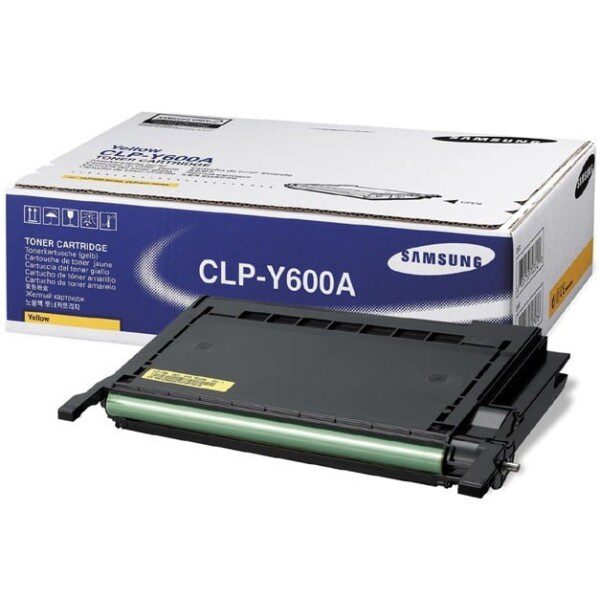 Original Samsung CLP-Y600A Standard Yield Yellow Toner Cartridge
