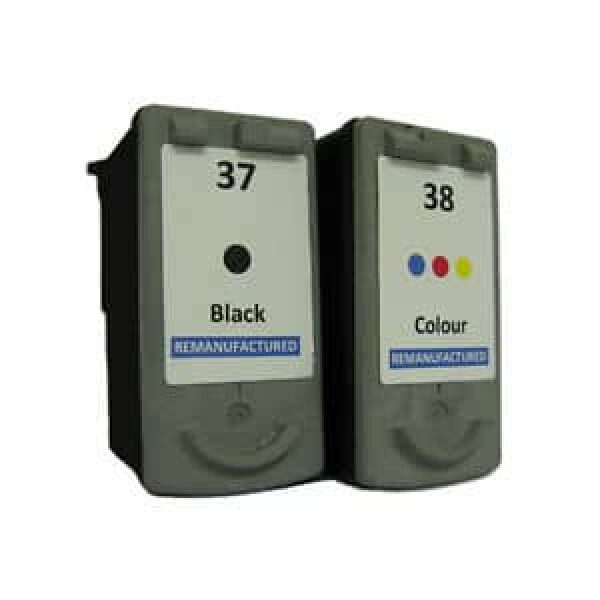 Compatible Canon PG37 Standard Yield Black Ink Cartridge twin pack