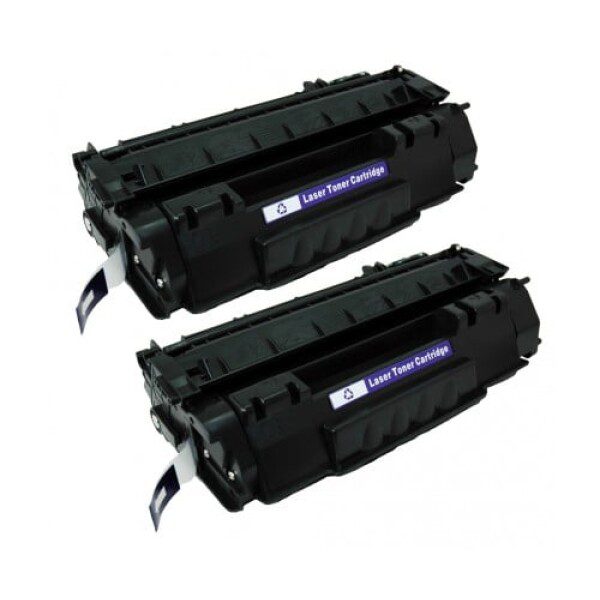 Compatible HP 53X High Yield Black Toner Cartridge Twin Pack