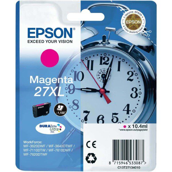Original Epson 27XL High Yield Magenta Ink Cartridge