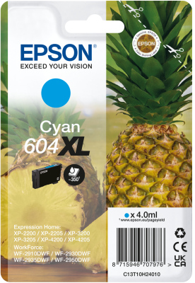 Original Epson 604XL High Yield Cyan Ink Cartridge